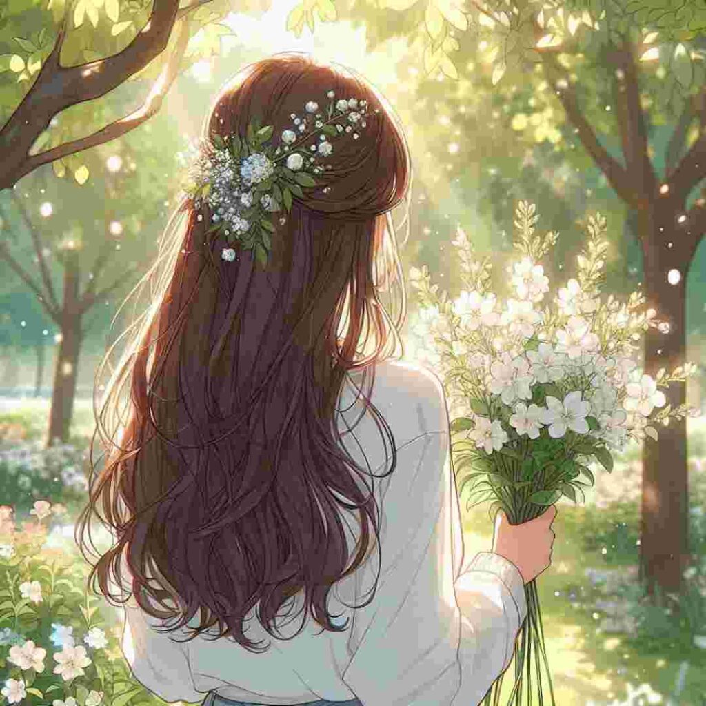 Anime Girl DP for Instagram Black