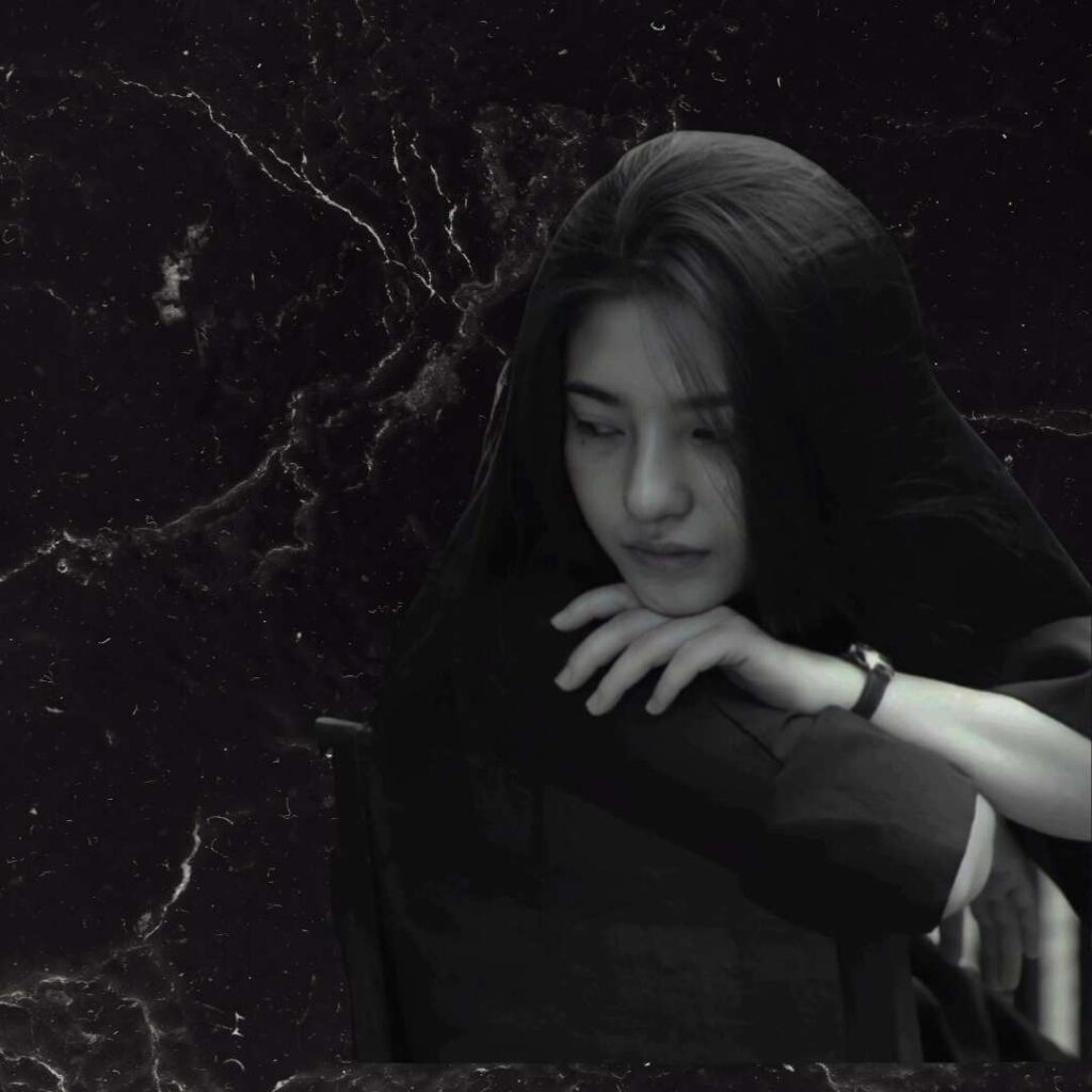 Alone Girl DP Black And White