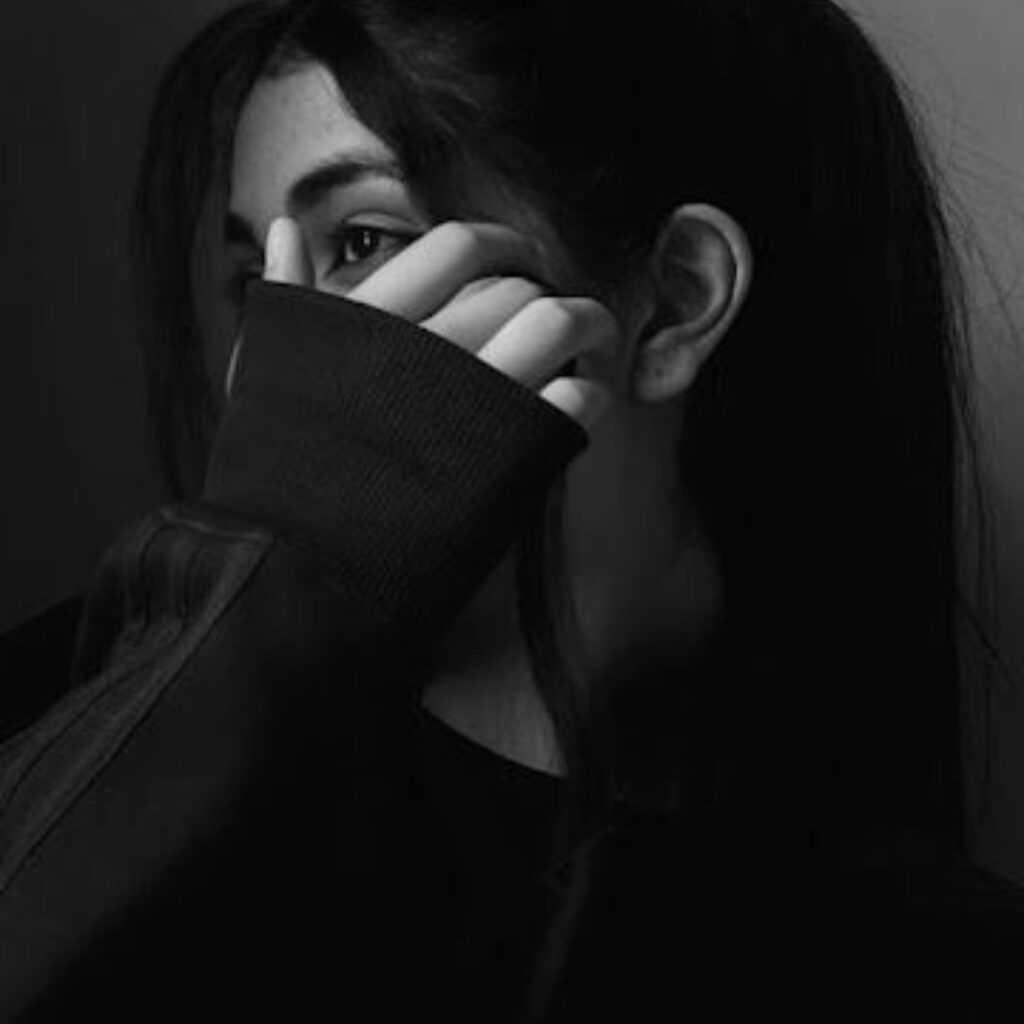 Alone Girl DP Black And White