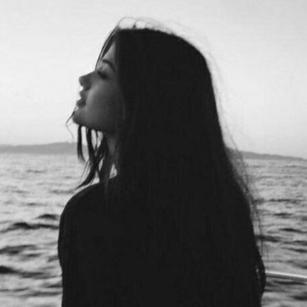 Alone Girl DP Black And White